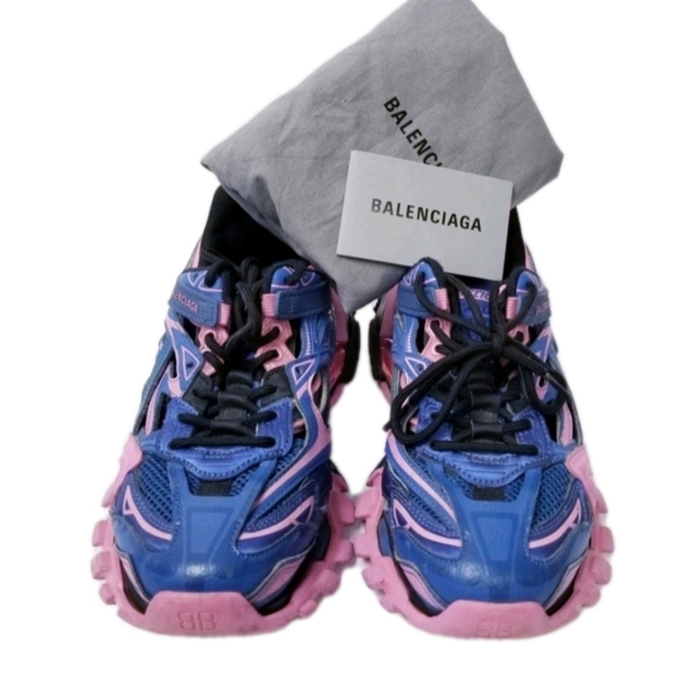 Balenciaga Track 2 Sneakers Blue / Pink EU 38 US Women's Size 7.5-8 (GUC) - Picture 1 of 9
